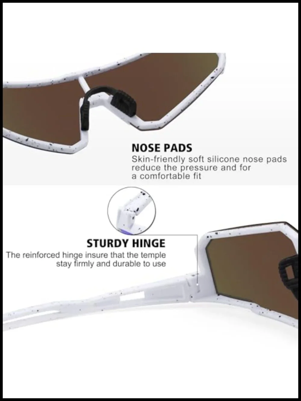 Polarized Sports Sunglasses UV400 Protection for Cycling Fishing Driving Men
